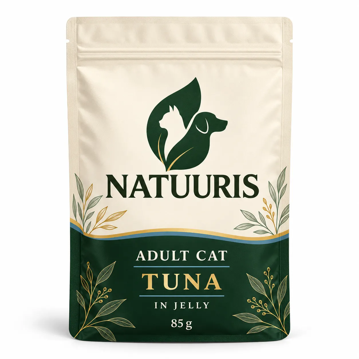 NATUURIS Cat — jeledə tuna balıqlı tikələr, 85 q — əvvəlki qablaşdırma